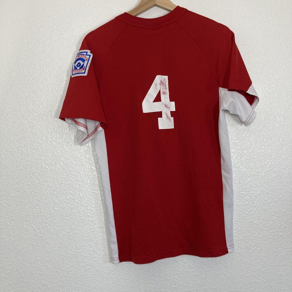 Teamwork Athletic Red Wings Baseball Jersey Shirt Youth Small Little League #4 - Picture 12 of 14